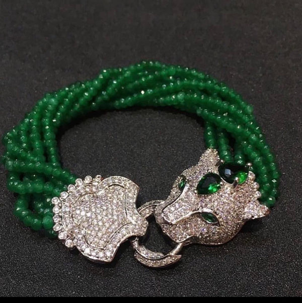 Leopard clasp bracelet
