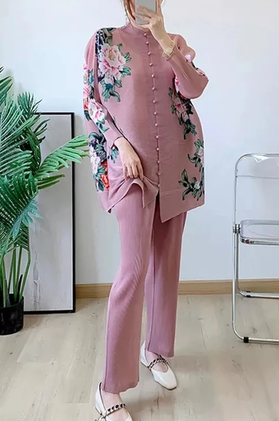 Floral button down co-ord set