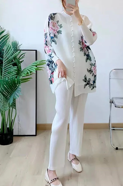 Floral button down co-ord set