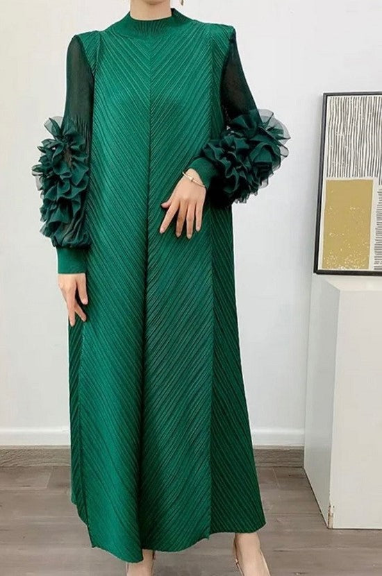 Tunic with ruffled sleeves (Green)