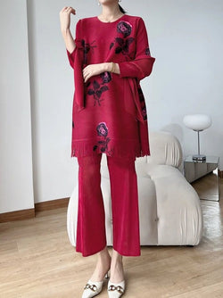 Floral 3 pc co-ord set (Red)