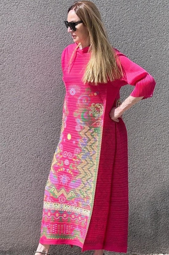 Vintage print tunic (Pink)