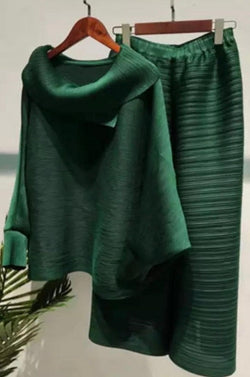 Cowl neck co-ord set (Dark Green)