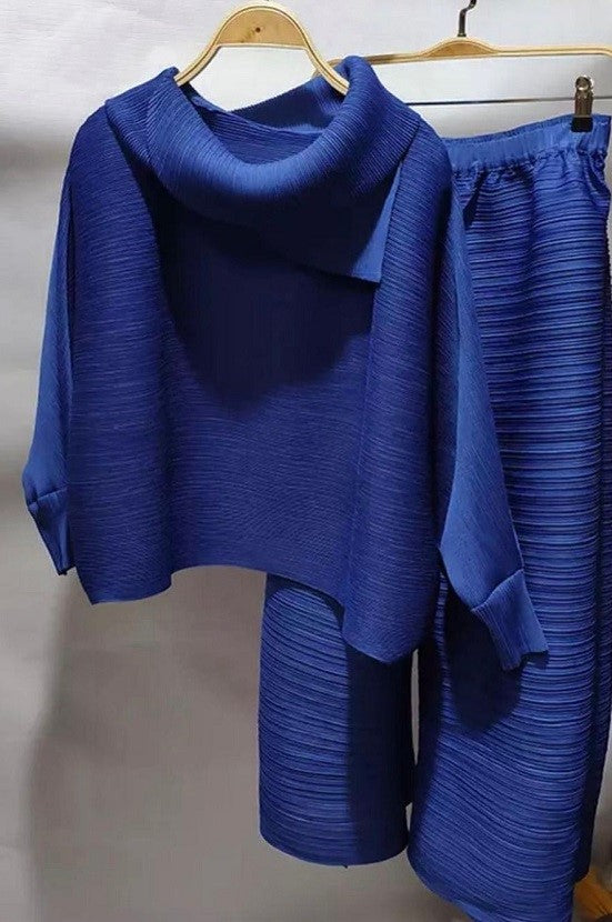Cowl neck co-ord set (Blue)