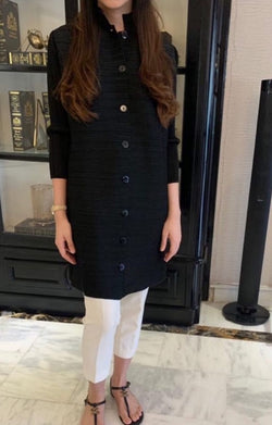 Button down tunic (Black)